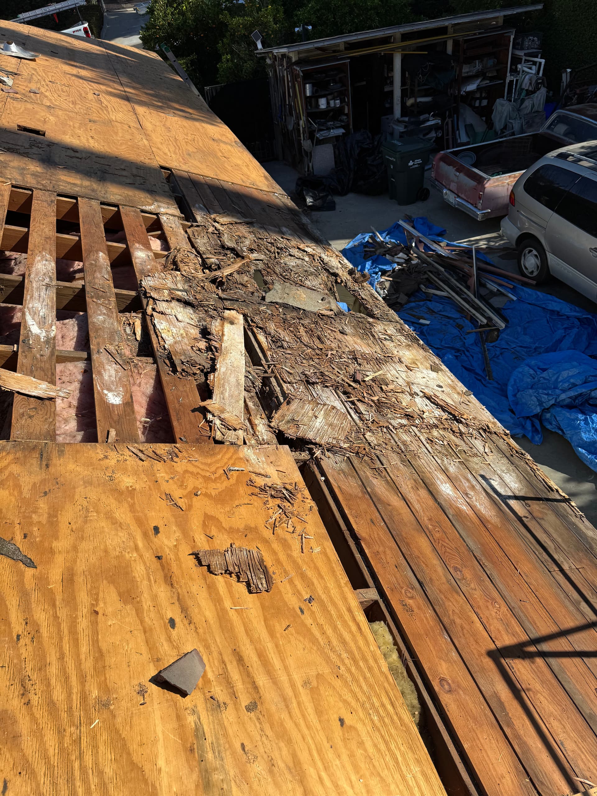 Gallery photos for 60-Square Tile to Shingle Conversion With Heavy Wood Repair: Image #1