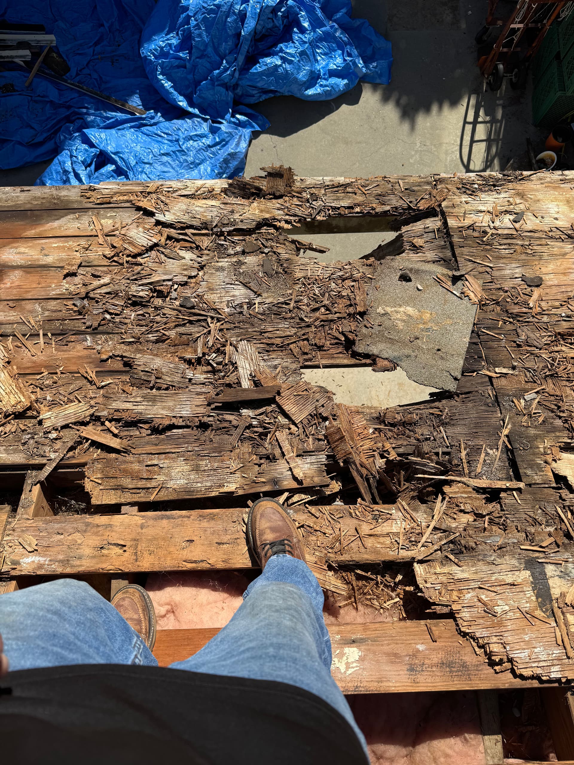 60-Square Tile to Shingle Conversion With Heavy Wood Repair image